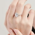 thumbnail image 3 of Lakshya Jewel LLC Cubic Zirconia Oval Cut Women's Engagement aBand Ring 14K White Gold Plated, 3 of 6