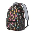thumbnail image 2 of Princess and Castle Black Pattern Backpack for School, Cute School Bag with Adjustable Shoulder Straps and Padded Back, 15.3"x11"x6.7", 2 of 5
