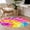Multicolor, variant on Colorful Boho Round Area Rug 4 FT, Non Slip Indoor Outdoor Rug, Pink Yellow Blue Green Tie Dye Abstract Art Washable Soft Circular Carpet Non-Shedding Floor Mat for Coffee Table Nursery Foyer Balcony