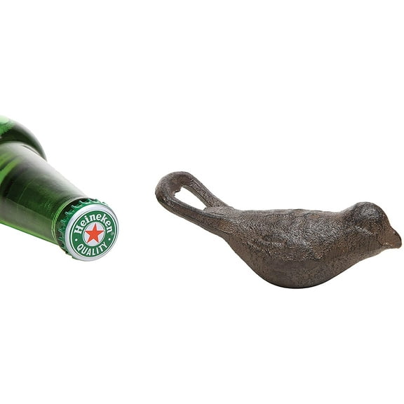 Creative Co-op DE2097 Cast Iron Bottle Opener, Bird