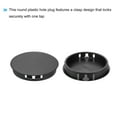 thumbnail image 4 of Uxcell 64Pcs 50mm(2 1/5') Black Round Hole Plugs Nylon Plastic Flush Type Hole Plug Insert End Cap for Locking Hole Tube, 4 of 6