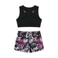 thumbnail image 4 of iiniim Girls Racer Back Crop Top & Booty Shorts Athletic Outfit Set, 2-Piece Set, Sizes 3-12, 4 of 7