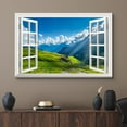 thumbnail image 2 of wall26 Canvas Print Wall Art Window View of Sunlight Over Mountain Valley Nature Wilderness Photography Realism Rustic Scenic Colorful Relax/Calm Ultra for Living Room, Bedroom, Office - 12"x18&, 2 of 5