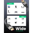 thumbnail image 3 of XUCP-HDMI Cable 25ft,HDMI 2.1 Cable 8K@60Hz 4K@120Hz High-Speed Lead 48Gbps,7680x4320,Supports eARC HDR10 HDCP 2.2 & 2.3 DTS: X 3D CEC Compatible with All HDMI Devices PC/TV/HDTV/Blu-ray, 3 of 4