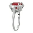 thumbnail image 2 of Galaxy Gold 14K Solid White Gold Cushion Cut Genuine Brilliant Grade AAA Ruby Ring 6.9 CTW with Natural Diamonds (9.5), 2 of 2