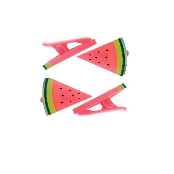 2 Pack Set Pair of Watermelon Style Beach Towel Clips Jumbo Size for Beach Chair, Cruise Beach Patio, Pool Accessories for Chairs, Household Clip, Baby Stroller