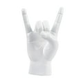thumbnail image 1 of Estatua de gesto de mano de roca, artesanía creativa, escultura de dedo para apartamento o dormitorio. Blanco Derecha, 1 of 9