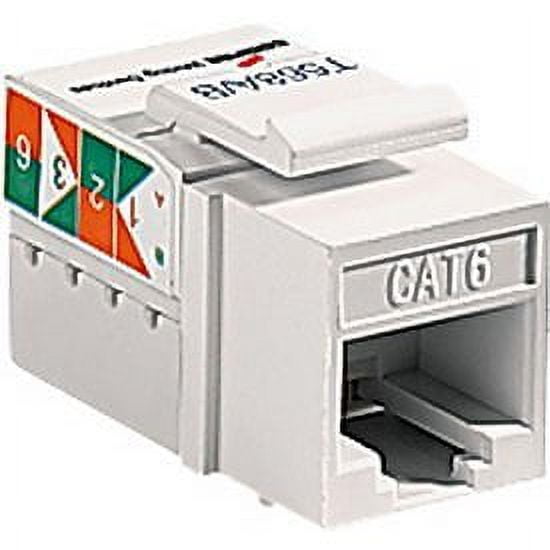 Cooper Wiring Devices 5546-6A Cat 6 RJ45 Modular Data Jack Insert, Almond