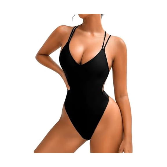 Sexy Swimsuit for Women,Backless Scrunch Butt High Cut Monokini,One Piece Cheeky Bathing Suit Beach Pool Party