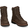thumbnail image 2 of Justin Men's Rivot 8" Steel Toe Electrical Hazard Slip-Resisting Lace-Up Work Boots, Brown, Size 9 (EE) - OW441, 2 of 8