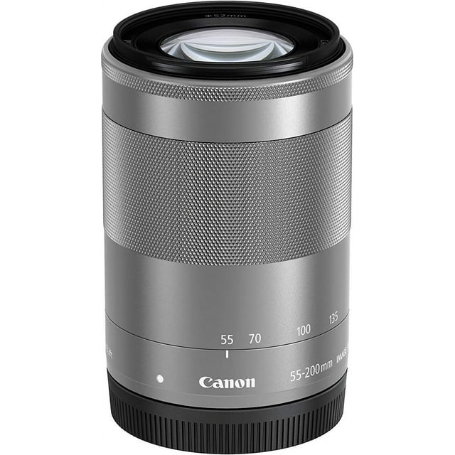 Canon EF-M 55-200 mm f/4.5-6.3 is STM Compact Zoom Lens for EOS M Camera - Silver