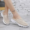 thumbnail image 6 of Gvdentm Women's Slip-on Sneakers Wide Width Comfort Walking Shoes Casual Flats(Beige,5.5), 6 of 9