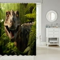 thumbnail image 2 of Dinosaur Shower Curtain Dinosaur Bathroom Shower Curtain Sets 3D Digital Print Shower Accessories Jungle Animal Bath Curtain 72"Wx72"L, 2 of 4