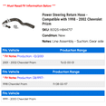 thumbnail image 2 of Power Steering Return Hose - Compatible with 1998 - 2002 Chevy Prizm 1999 2000 2001, 2 of 2