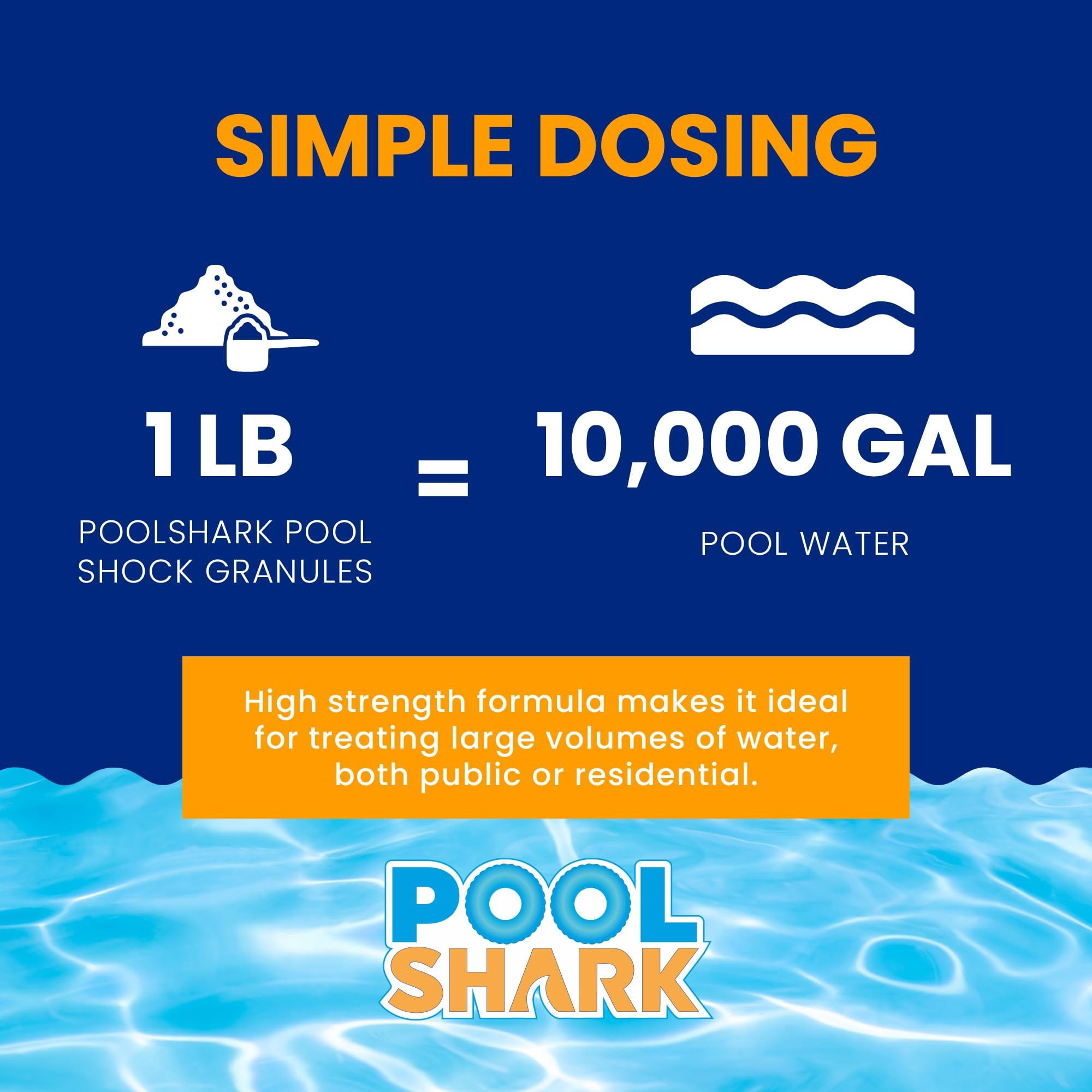 68% Calcium Hypochlorite Pool Shock for Swimming Pools - Chlorine Granules Swimming Pool Shock 25 lbs Bucket - Pool Chlorine for Inground and Above Ground Pool Treatment, Saltwater 25lbs