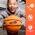 thumbnail image 6 of NERF Quietcourt Silent Foam Basketball - Quiet Ball for Indoor Dribbling Practice + Drills - 28.5" inch Kids + Youth Basketball - Never Goes Flat Foam, 6 of 9