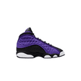 thumbnail image 4 of Big Kid's Jordan 13 Retro Purple Venom/Black-White (FD4648 501) - 3.5, 4 of 8