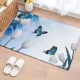 thumbnail image 2 of Blue White Floral Area Rugs Collection 2'x3', Ombre Tulips Modern Art Spring Non Slip Indoor Rectangle Throw Runner Rug Floor Mat Carpet for Living Room Dining Table Bedroom Nursery, 2 of 9