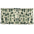thumbnail image 7 of Yayeee Kitchen Curtains Tier Set of 2 Light Filtering 57"x36" Over Sink Window Panels, Green Geometric, 7 of 7