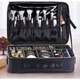 thumbnail image 2 of Travel Makeup Train Case Makeup Cosmetic Case Organizer Portable Artist Storage, 2 of 5