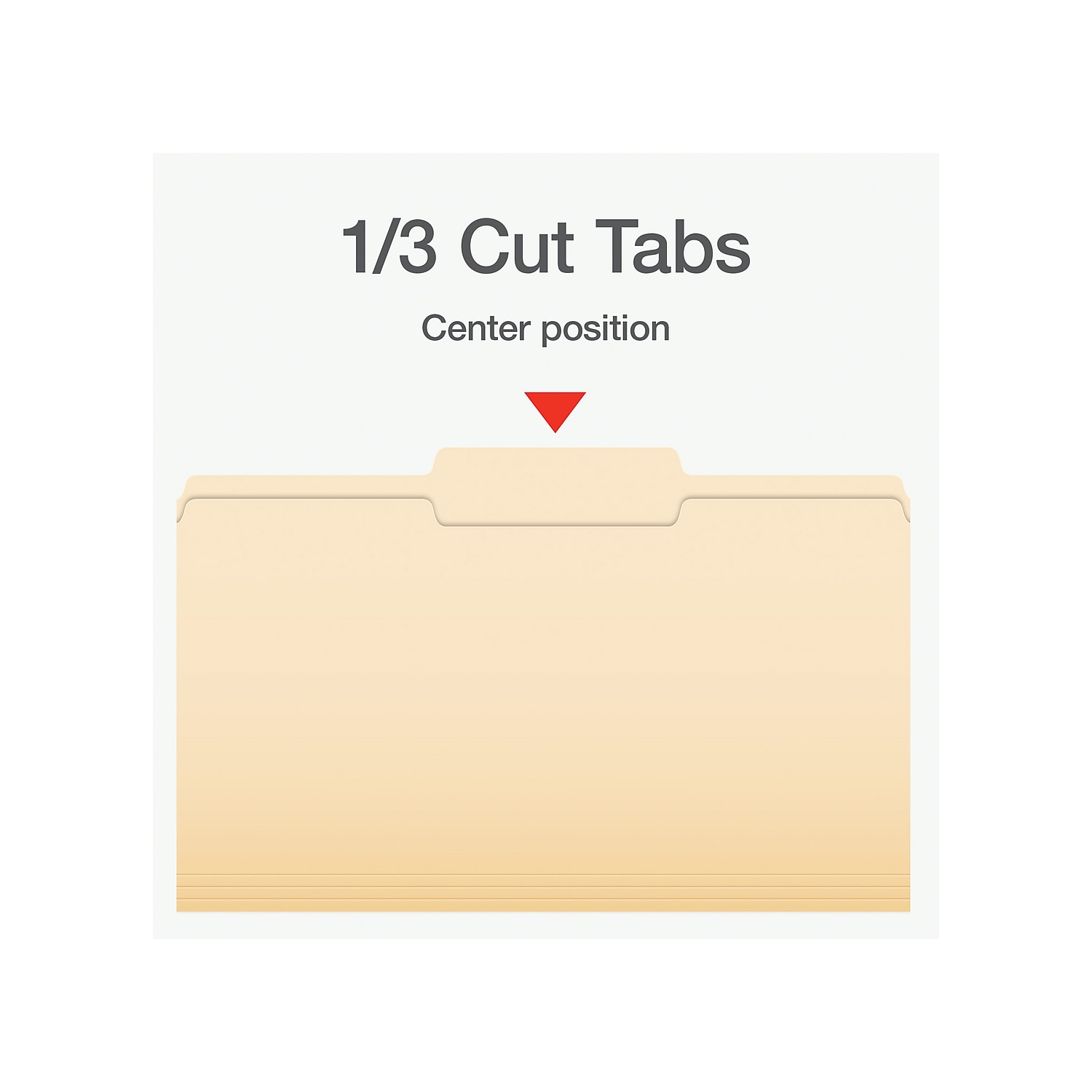 Pendaflex File Folder 1/3-Cut Tab Center Position Legal Size Manila 100/Box (753 1/3-2)