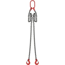 KFFKFF Chain Sling, 5/16 inch x 5 ft, Equipped with Hooks, G80 Grade for Hoisting, 6600 lbs Capacity, Dual Leg Grab Hooks for Engine Lifting