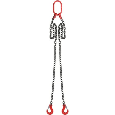 KFFKFF Chain Sling, 5/16 inch x 5 ft, Equipped with Hooks, G80 Grade for Hoisting, 6600 lbs Capacity, Dual Leg Grab Hooks for Engine Lifting