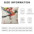 thumbnail image 5 of YINGXI Decorative Throw Pillow Case, Bursting into Scattering Birds Flight Modern Abstract Print, Couch Bedroom Living Room Cushion Cover,Green Red 22x22in, 5 of 5