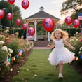 thumbnail image 6 of Fourth Of July Decorative Balloons - 12" Red, White & Blue Independence Day Party Decorations for Festive Events, 4-Pack, 6 of 6