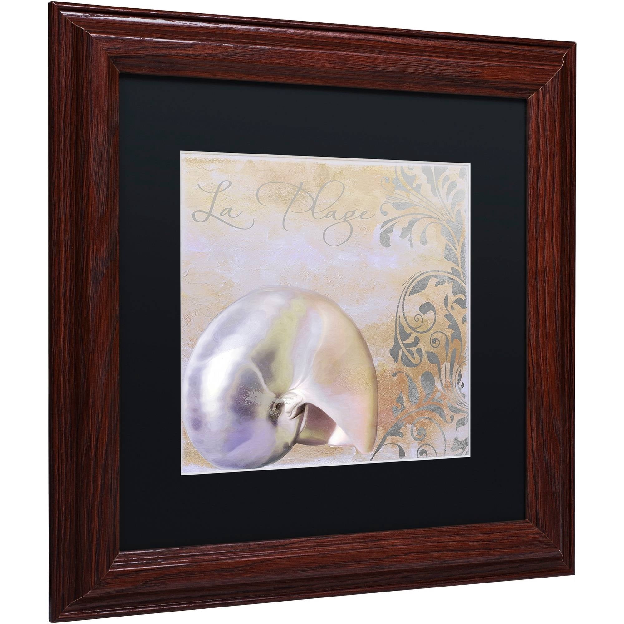 Trademark Fine Art "Painted Sea IV" Canvas Art by Color Bakery Black Matte, Wood Frame