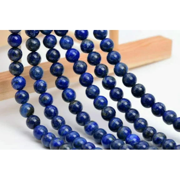 EOEMY 8mm Natural Lapis Lazuli Gemstone Beads Grade A Round Loose Beads 15" Aaa-8mm
