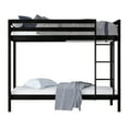thumbnail image 2 of Castle Place Modern Twin over Twin Wooden Bunk Bed, Black, 2 of 8