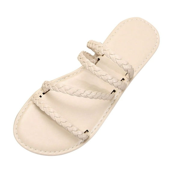 Women's Fashion Casual Spring New Beach Open Toe Flat Slippers Clearance Under $10.00