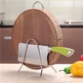 thumbnail image 3 of Dish Drying Rack,Stainless Cutting Board Rack Household Pot Cover Rack Sitting Kitchen Chopping Board Shelving Shelving Sticky Board Cutting Board Rack Countertop,Silver, 3 of 7