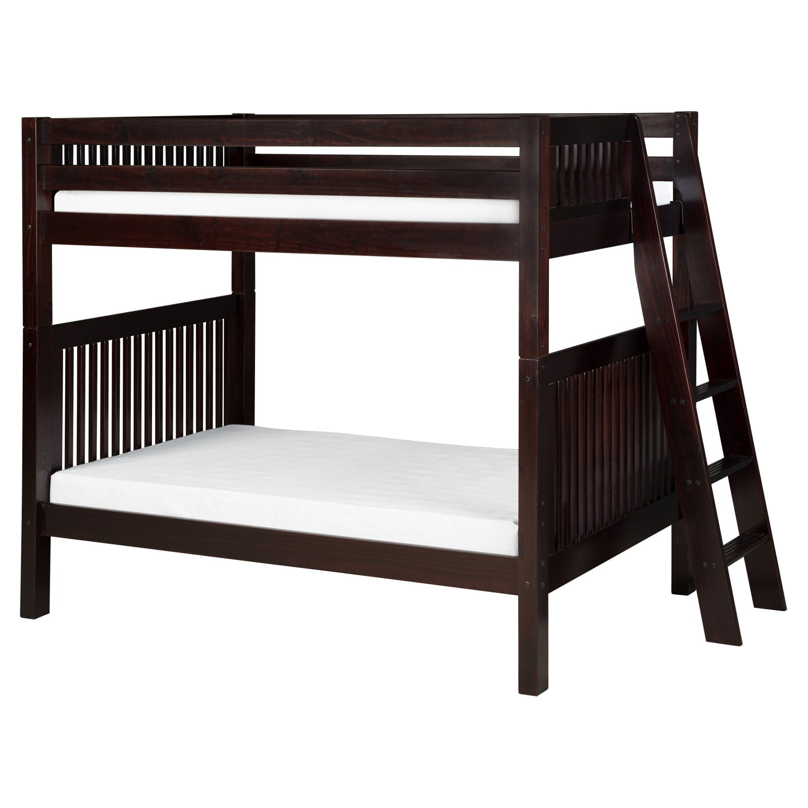 Camaflexi Twin Over Bunk Bed Mission Headboard Lateral Camaflexi Twin Over Bunk Bed Mission Headboard Lateral Angle Ladder Cappuccino Finish Com