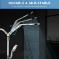thumbnail image 2 of 21-mode Dual Handheld Shower Head Combo, 2-in-1 Rain Shower Heads System 8 Inch Rainfall Shower Head and 10 Modes High Pressure Hand Held Showerhead with Built-in Power Wash, 2 of 6