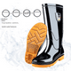 thumbnail image 2 of Botas de lluvia de terciopelo negras de media pantorrilla para trabajo de hombres, botas de agua de goma de PVC, pantorrilla alta, pantorrilla baja, punta redonda, uso para adultos, 2 of 5