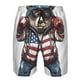 thumbnail image 3 of Balery Patriotic Boxing Bear Art Traje de Baño Estilo Hawaiano para Hombre, Shorts de Secado Rápido con Bolsillos-Medium, 3 of 6