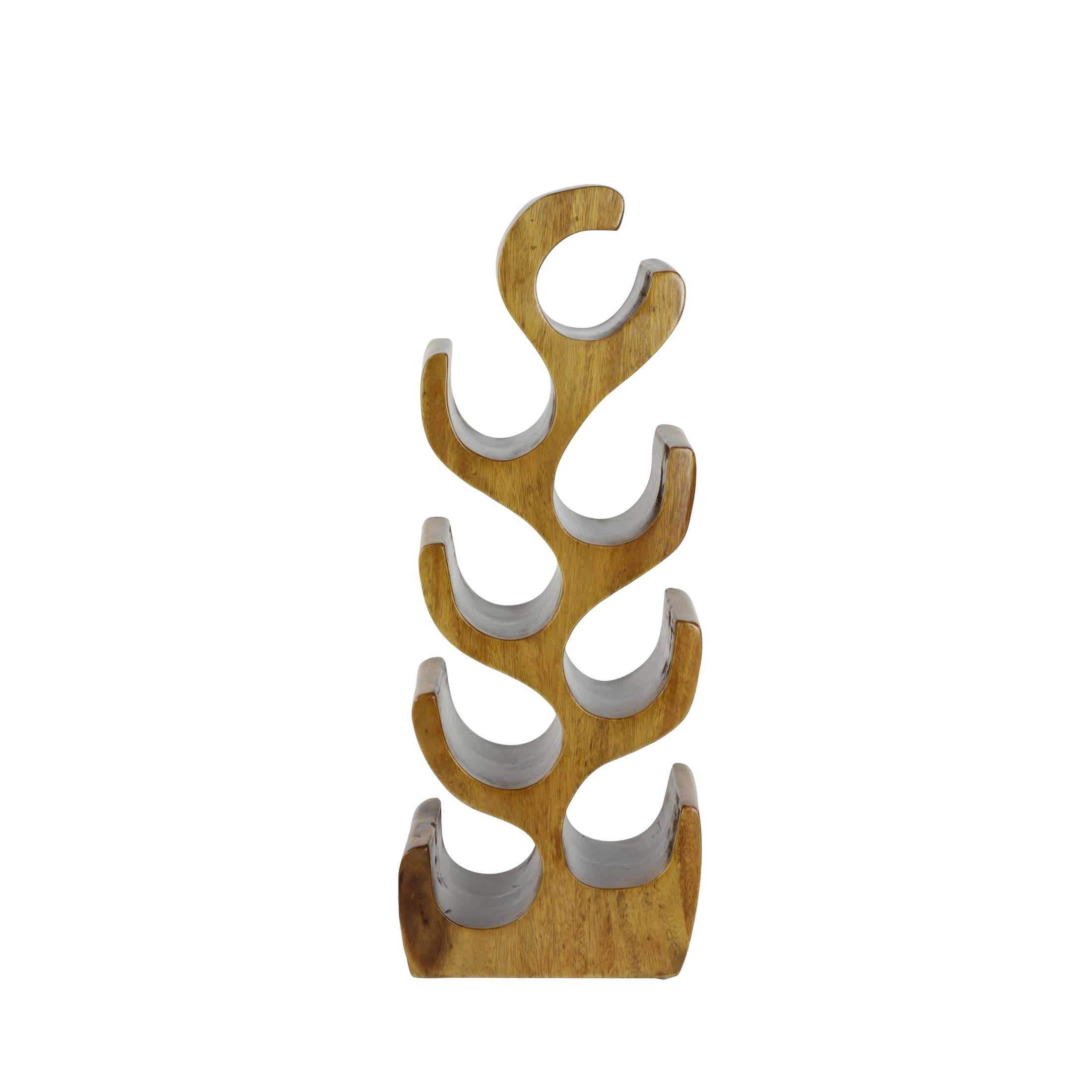8- Bottle Brown Tree Curved Shaped Wine RackDecMode 11" x 28" Brown Wood Curved Shaped 8 Bottle Tree Wine Rack, 1-Piece