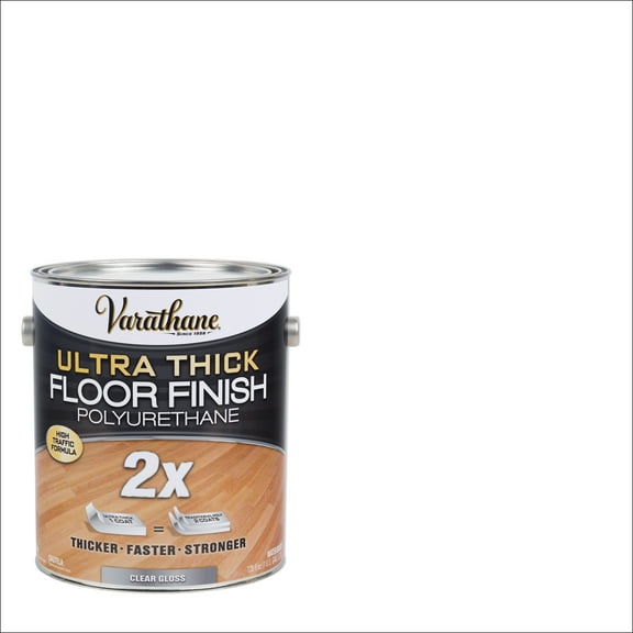 2 Pack, Clear, Varathane Gloss Water Based Ultra Thick 2X Floor Finish - 298272, Gallon