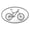 Clear, variant on CafePress - Mountain Bike Biking Oval Car Sticker - Sticker (Oval)
