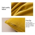 thumbnail image 1 of Seat Cushion Cover Solid Color Velvet Replacement Soft Decorative Reusable Zipper Sofa Pillow Case Accessories Yellow 45x45cm, 1 of 9