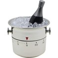 thumbnail image 1 of Temporizador de cocina Temporizador de cocción Recordatorio Cuenta regresiva de 60 minutos Gestión mecánica del tiempo (Botella de champán cromada) Rojo Verde, 1 of 5