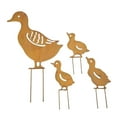 thumbnail image 2 of Guiexla 1/4/5Pcs Rusty Bird Silhouette Garden Decoration Weather-proof Outdoor Courtyard Yard Backyard Lawn Metal Chick Duck Squirrel Iron Art Stake Ornament, 2 of 7