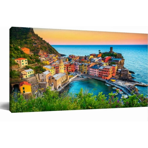 Meadow blooming wildflowers vibrant colors Canvas Wall Art Large Framed Prints Pictures Wall Decor Posters Painting Artwork for Living Room Bedroom Kitchen Bathroom