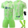 thumbnail image 1 of GZSL 2425 Barcelona Second Out Kit d'Entraînement de Football, Numéro Aucun Maillots de Soccer & Tops, Maillot de Football Adulte à Manches Courtes Vert - Édition Champions League avec Petit Logo Ensemble de Quatre Pièces/l, 1 of 9
