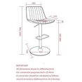 thumbnail image 4 of Contemporary Faux Leather & Metal Adjustable Air-Lift Stool, Set of 2 - Saddle & Black, 4 of 8