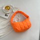 thumbnail image 4 of Bolsas de hombro para mujer Bolsa de compras de color sólido simple acolchado de tela (naranja) Hugtrwg Para Estrenar, 4 of 9