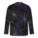 thumbnail image 4 of Blusas y camisas de manga larga con cuello redondo para hombre, estilo casual, cuello redondo, manga larga, camiseta estampada de Halloween, blusas, blusas de poliéster para hombre., 4 of 5