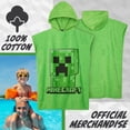 thumbnail image 3 of Toalla de baño con capucha Minecraft para niños y adolescentes, 3 of 6